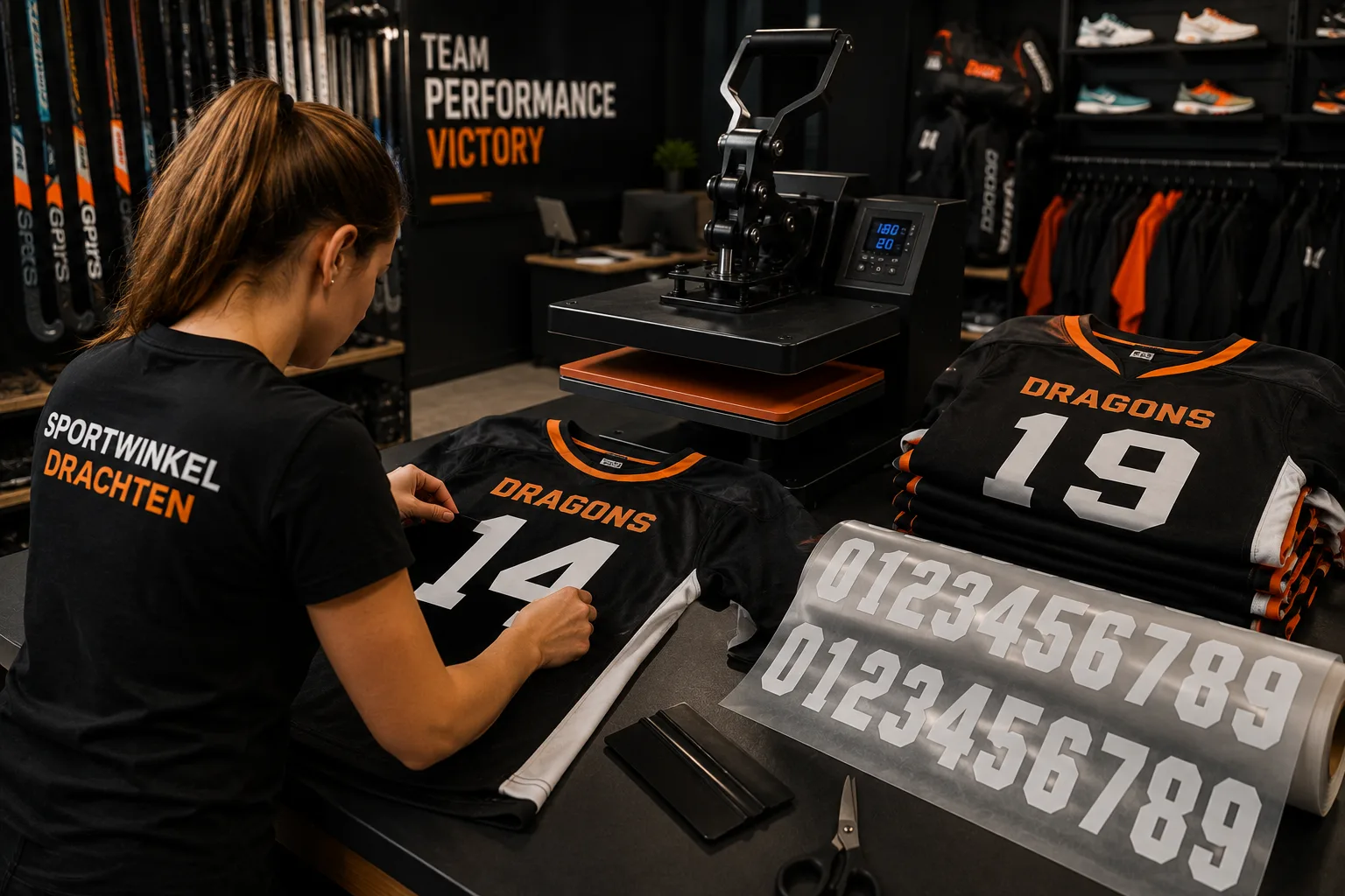 team rugnummers sportshop speciaaldrukkerij van loon